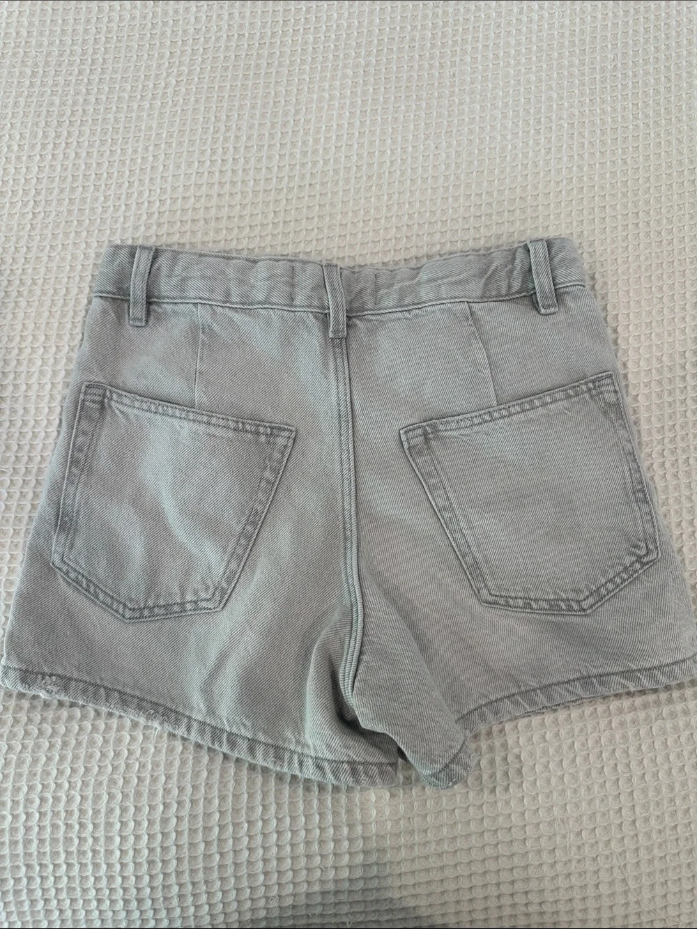 Zara Girls Light Gray Denim Skort Shorts